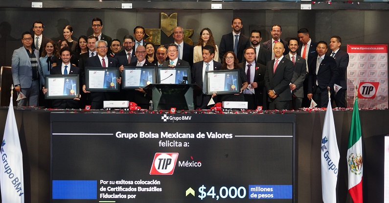 Tip México celebra la exitosa emisión de certificados bursátiles por $4,000 mdp en la BMV