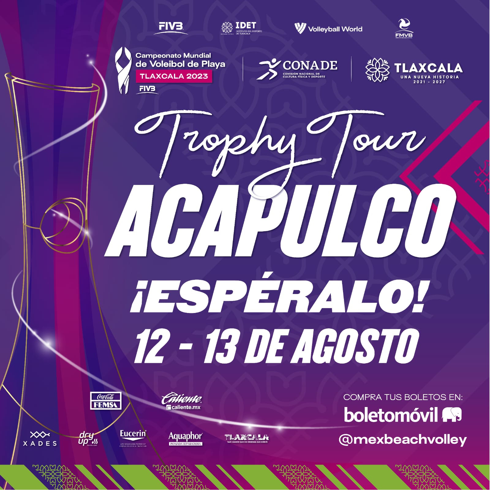 Recibirá Acapulco el Trophy Tour del Mundial de Voleibol de Playa 2023