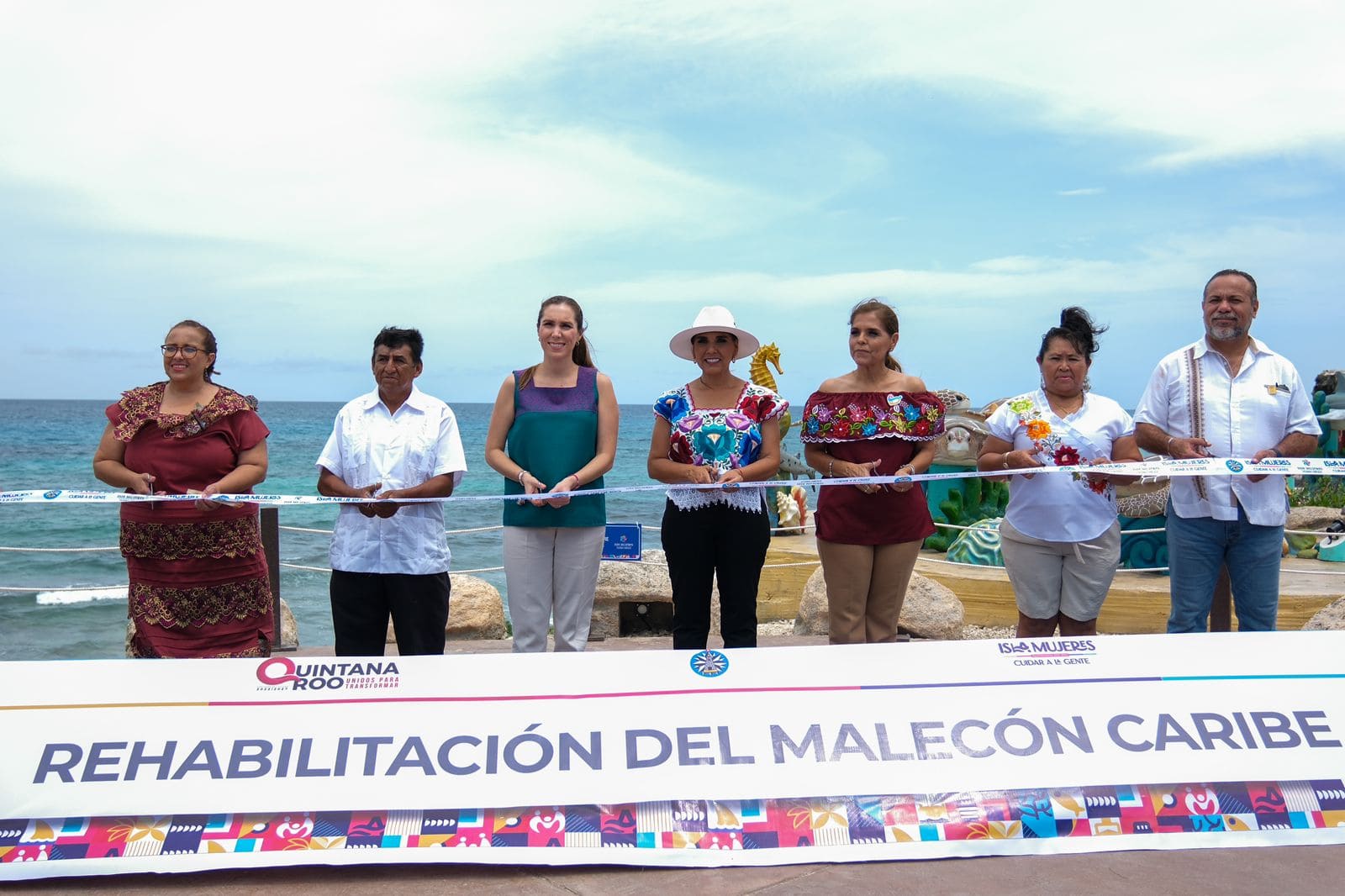 Reinauguran el Malecón del Caribe en Isla Mujeres