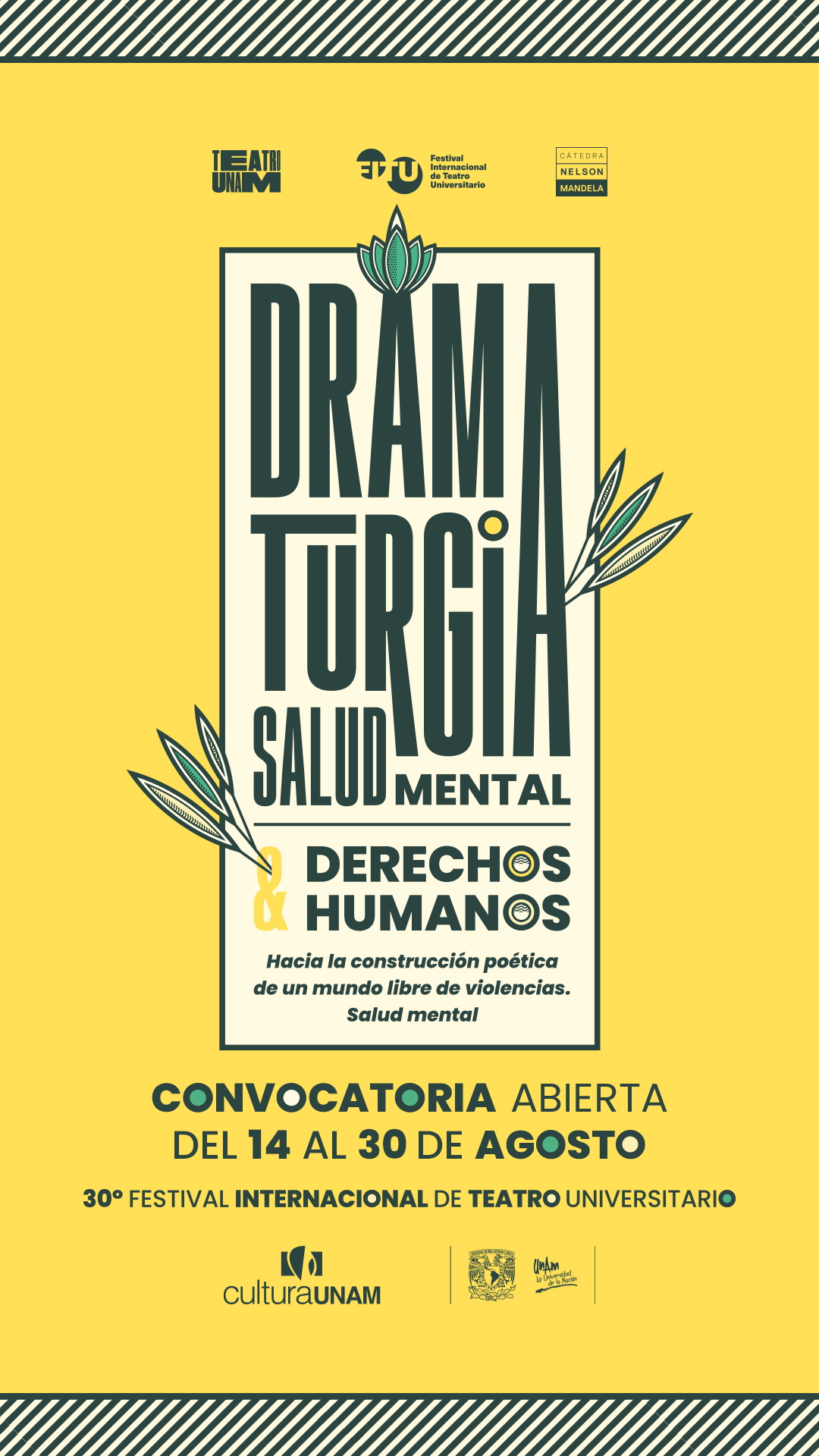 Cultura UNAM invita a escribir teatro sobre Salud Mental y Derechos Humanos