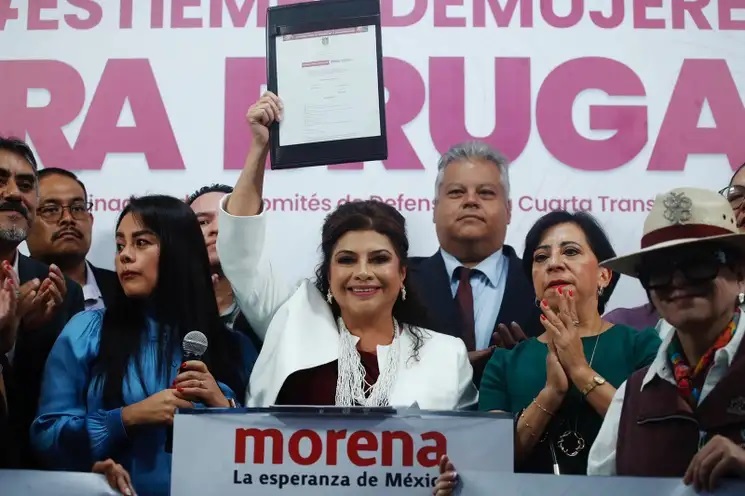 Clara Brugada se registra para competir por la candidatura de Morena a la Jefatura de Gobierno