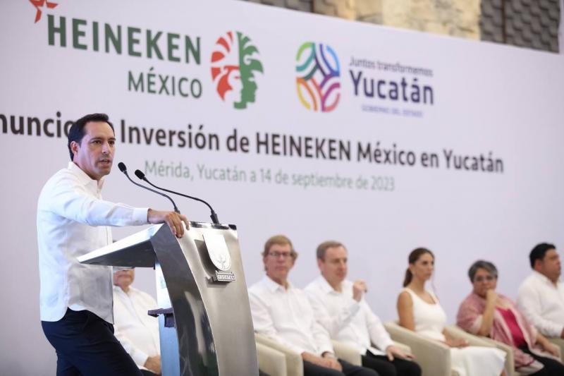'Esto es lo que se logra cuando se trabaja en equipo', afirmó Mauricio Vila tras anuncio sobre nueva planta de Heineken en Yucatán