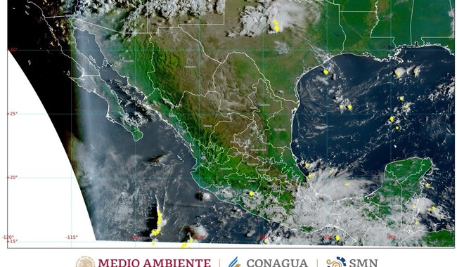 Pronostican lluvias muy fuertes para Campeche, Chiapas, Tabasco y Veracruz