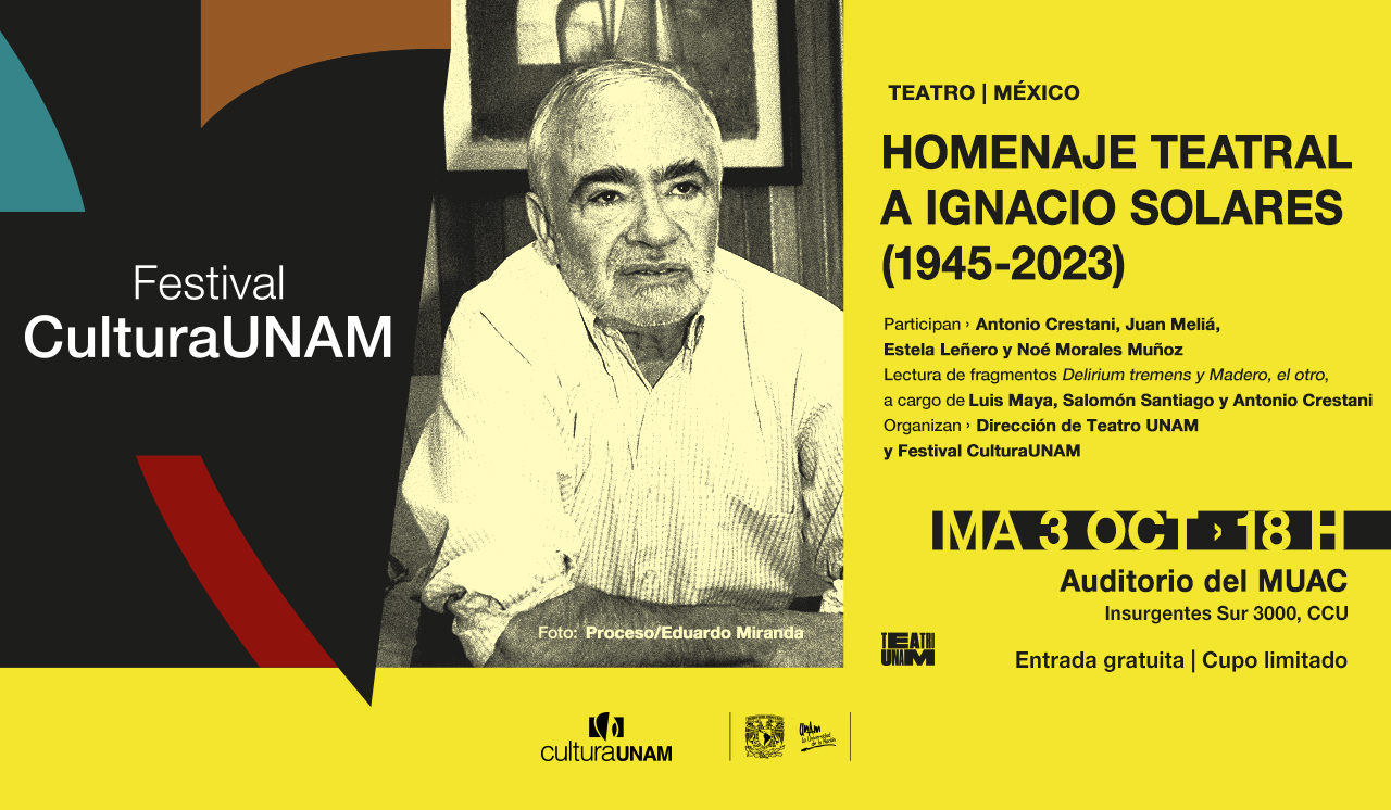 Rendirán homenaje teatral a Ignacio Solares