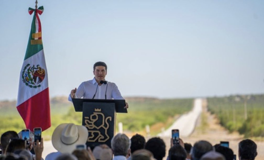 Samuel García inaugura la carretera La Gloria-Colombia