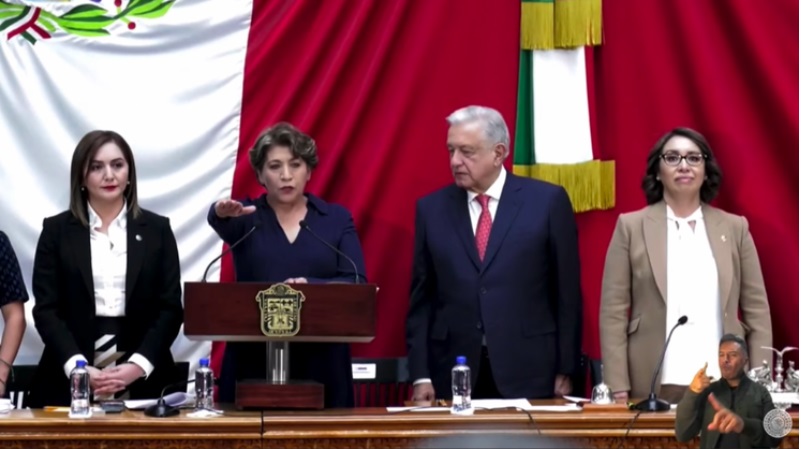 Delfina Gómez toma protesta como gobernadora de Edomex