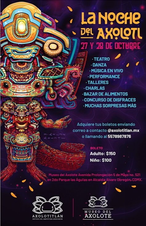 Axolotitlán_El Museo del Axolote te invita a celebrar el día de muertos en la Noche del Axolotl