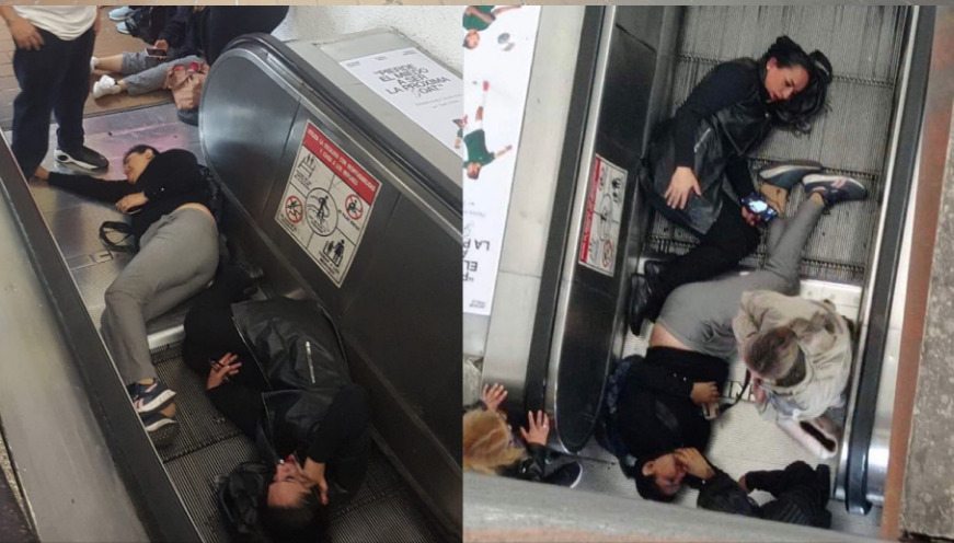 Fallan escaleras eléctricas del Metro Polanco; hay siete lesionados