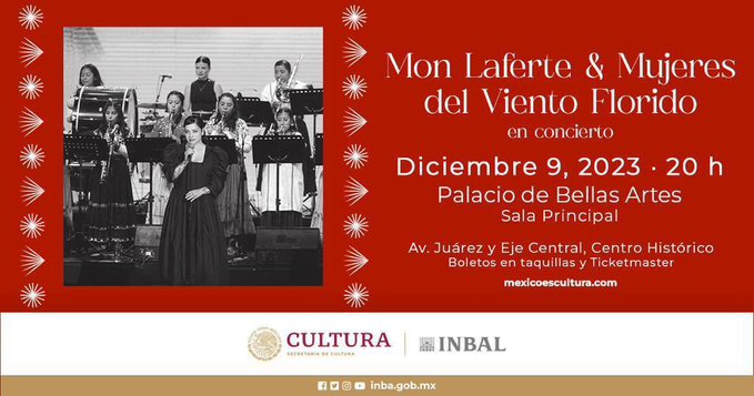 Mon Laferte dará concierto en el Palacio de Bellas Artes