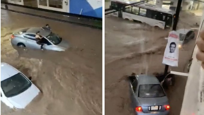 Remanentes de ’Lidia’ dejan inundaciones en Puerto Vallarta