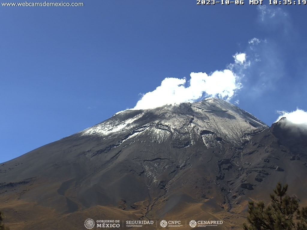 Volcán Popocatépetl registró 67 exhalaciones en las últimas 24 horas