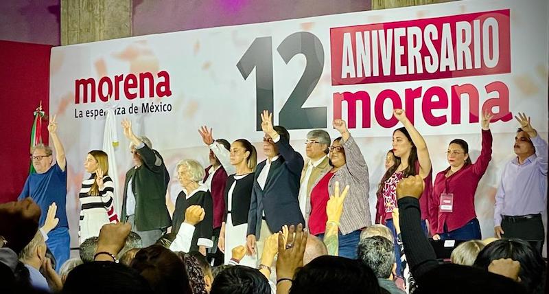 Morena celebra 12 años y se dice “herederos” del movimiento estudiantil de 1968