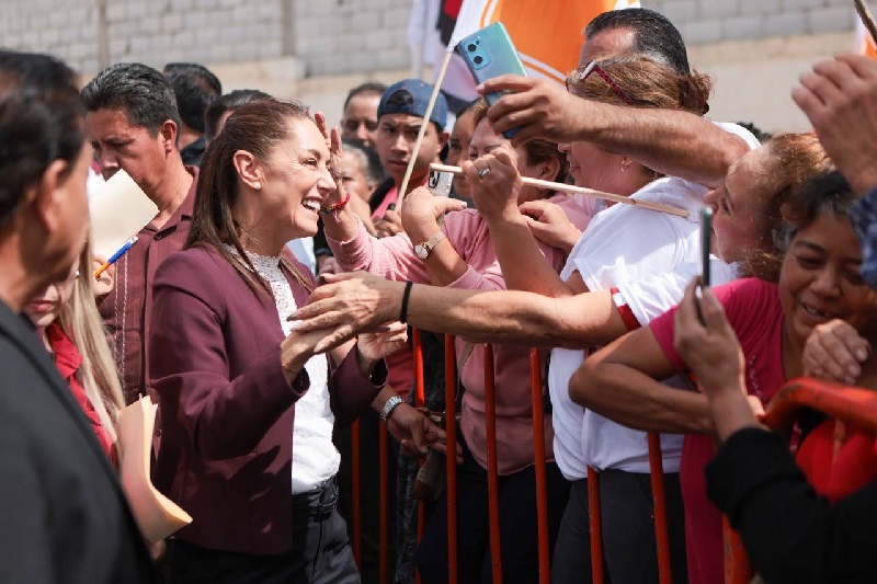 Claudia Sheinbaum pide trabajar en equipo para la continuidad de la 4T desde Matamoros, Coahuila