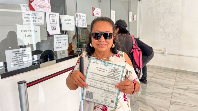 Registro Civil de Campeche expide actas de nacimiento en braille
