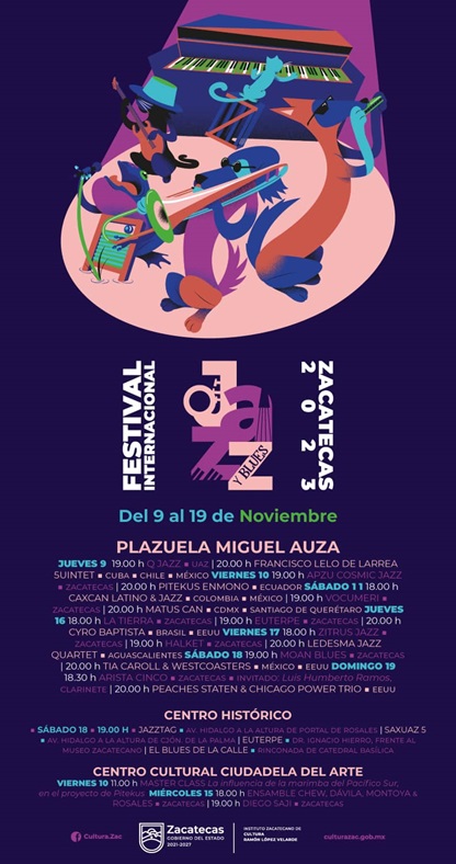 Zacatecas recibirá el Festival Internacional de Jazz y Blues 2023