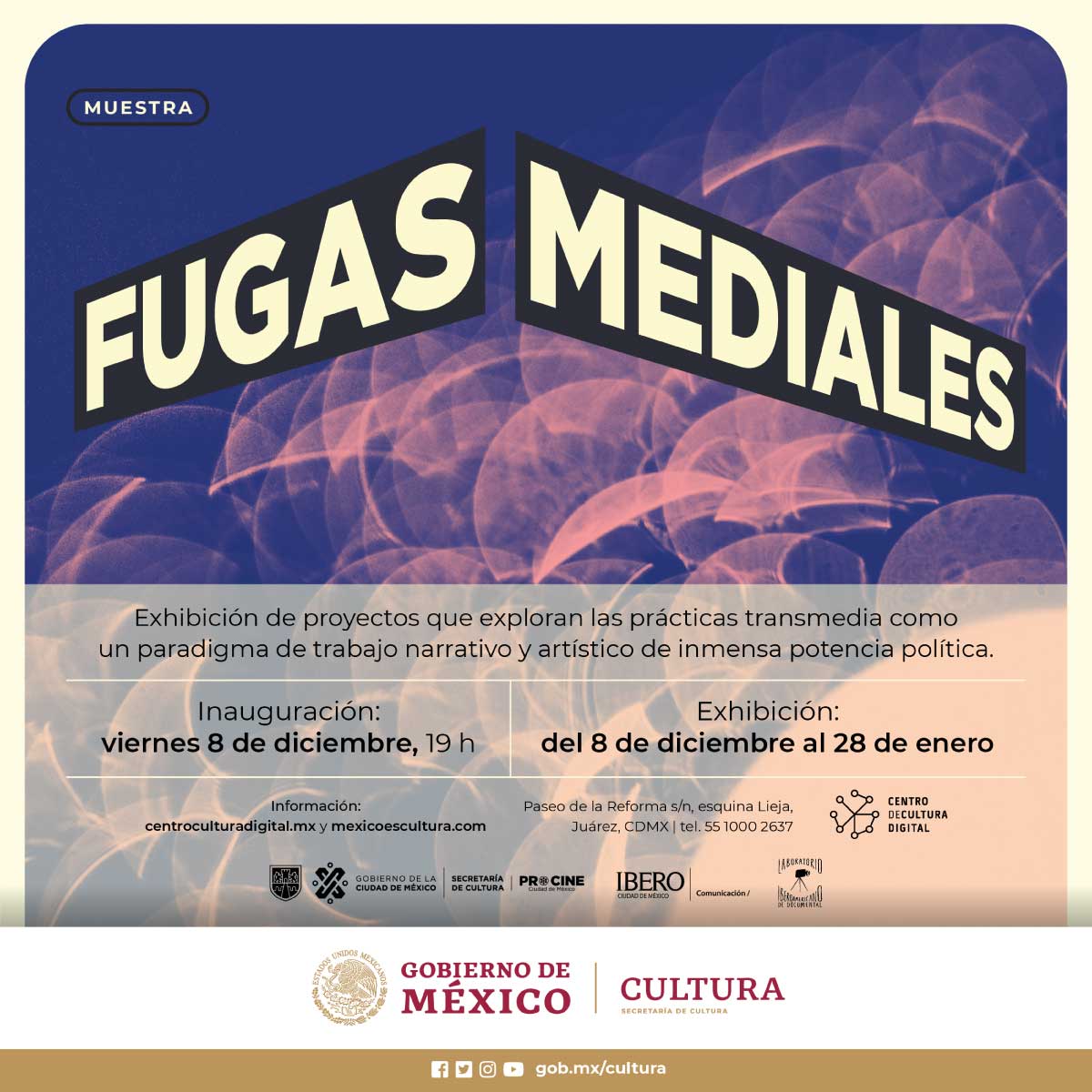 Centro de Cultura Digital (CCD) presenta la exposición “Fugas Mediales”
