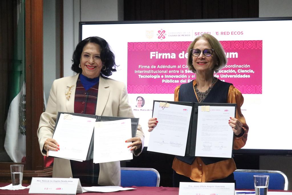 SECTEI y SUNEO firman acuerdo para integrar universidades oaxaqueñas a la Red ECOs de la CDMX