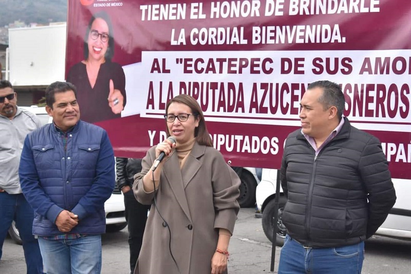 Azucena Cisneros, la más capaz para transformar Ecatepec: transportistas