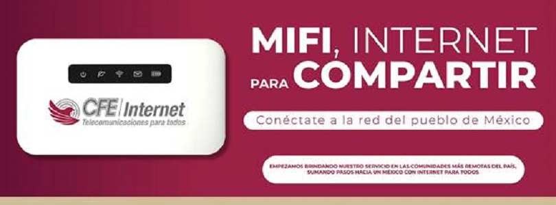 CFE telecomunicaciones e internet para todos pone a la venta paquetes de internet móvil de banda ancha