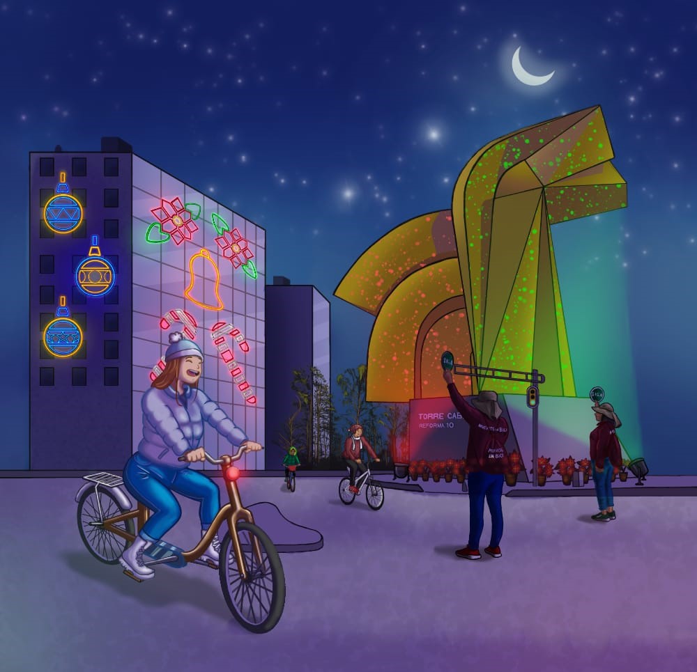 ¡Celebremos la Navidad Sobre Ruedas! SEMOVI Invita al Paseo Nocturno “Muévete en Bici” Navideño