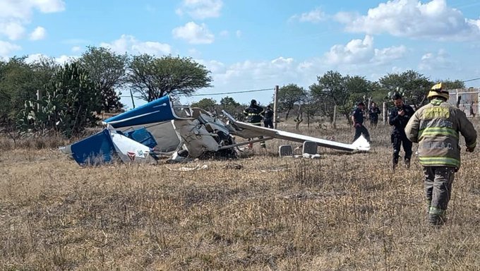 Avioneta se desploma en Aguascalientes; hay 2 heridos