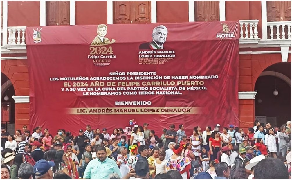Ayuntamiento de Motul declara “héroe nacional” a AMLO