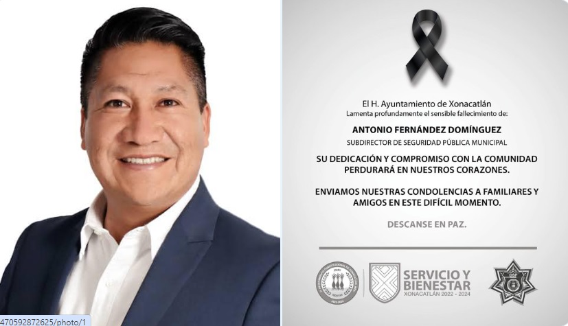 Fallece subdirector de Seguridad de Xonacatlán, Edomex, tras ataque a balazos