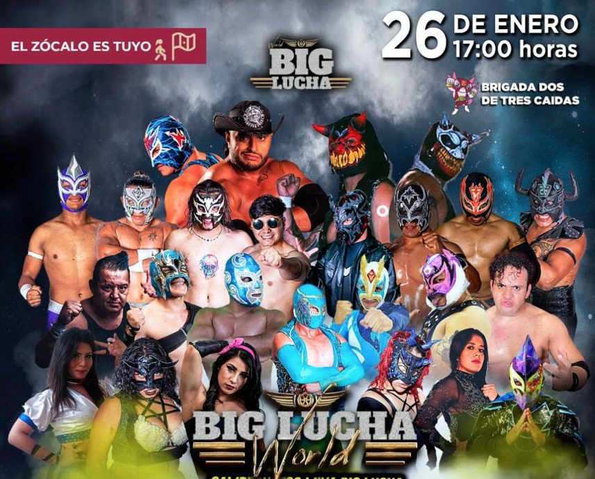 Habrá función gratuita de Lucha Libre en el Zócalo capitalino