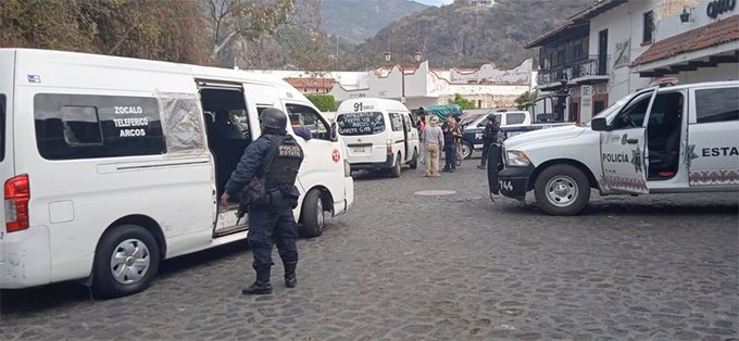 Se reanuda el servicio de transporte público en Taxco, Guerrero