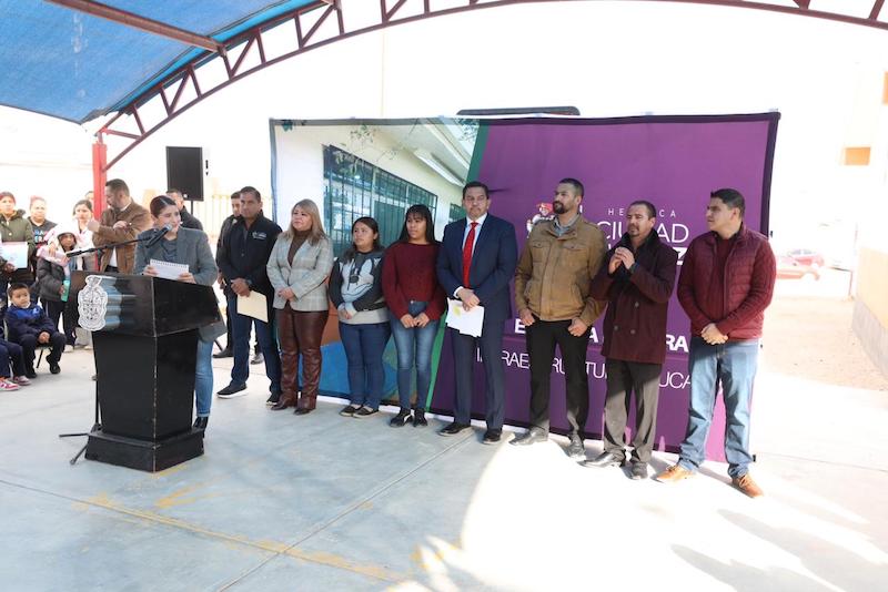 Entrega alcalde obras de rehabilitación en el Jardín de Niños Luis L. León