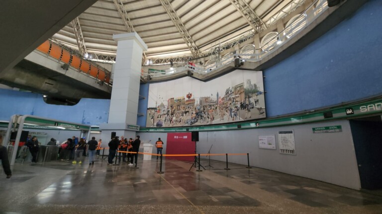 Inauguran el Mural “Época de Oro” en la Estación San Lázaro del Metro