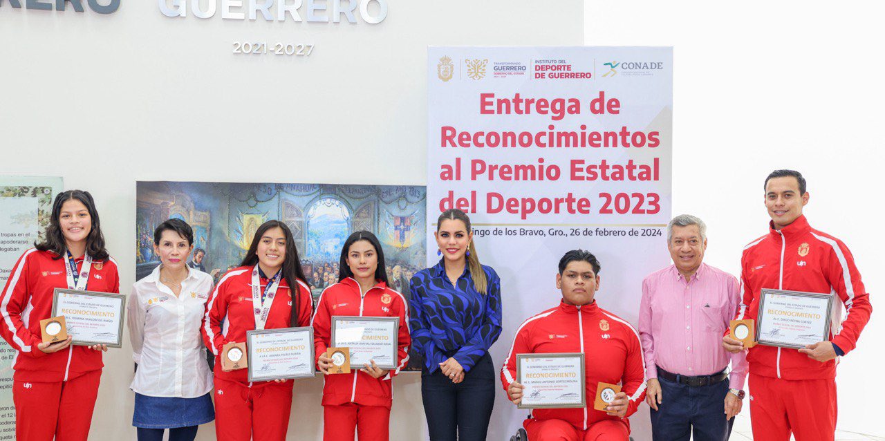 Reconocimiento a jóvenes deportistas guerrerenses con el Premio Estatal del Deporte 2023