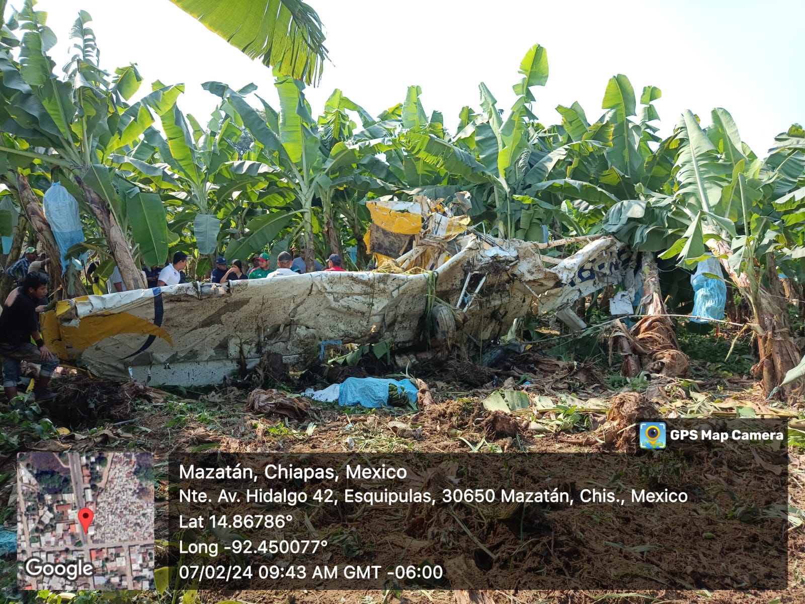 Se desploma avioneta en Mazatán, Chiapas; hay un herido