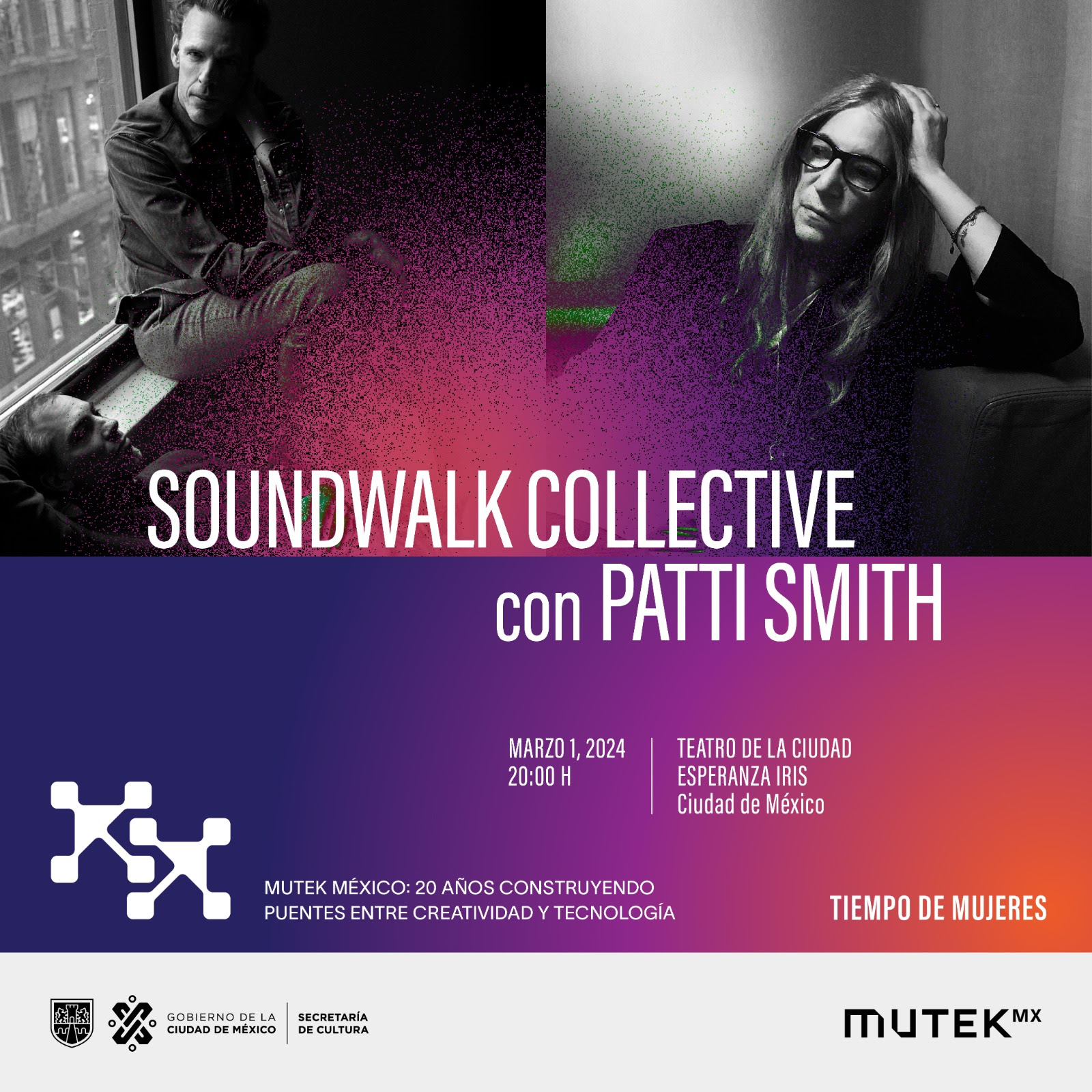 Tiempo de Mujeres y MUTEK México unen fuerzas para presentar “Correspondences” de Patti Smith y Soundwalk Collective