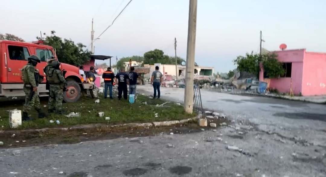 Explosión en Tamaulipas dejan casas destruidas, una persona muerta y varios heridos