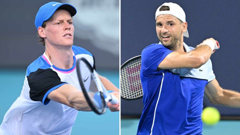 Jannik Sinner y Grigor Dimitrov se enfrentan en la final del Miami Open