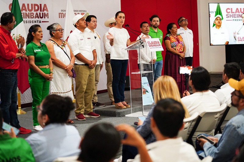 Claudia sheinbaum va por un gobierno cercano a los mexicanos, desde Puerto Escondido