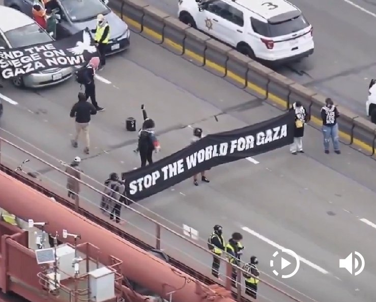 Manifestantes propalestinos bloquean el puente Golden Gate