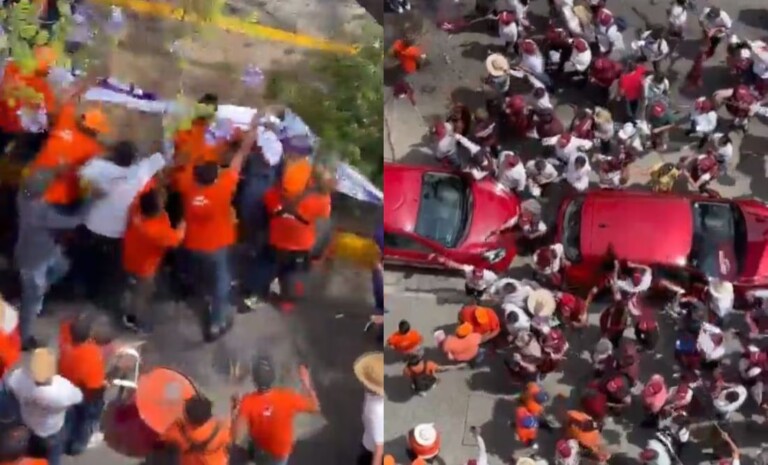 Militantes de Morena y MC protagonizan trifulca durante debate en Guadalajara