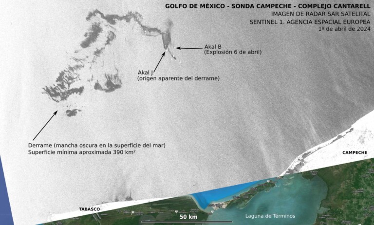 Organizaciones ambientales denuncian nuevo derrame de petróleo en Campeche