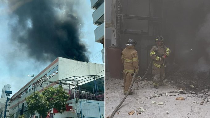 Se incendia Centro de Convenciones Copacabana en Acapulco