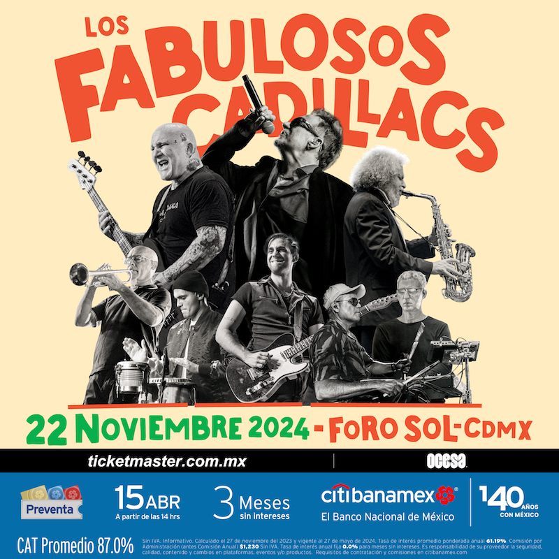 ¡Los Fabulosos Cadillacs vuelven a la CDMX!