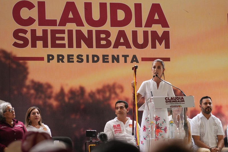 Claudia Sheinbaum proyecta la recuperación de todos los caminos de la huasteca durante su sexenio