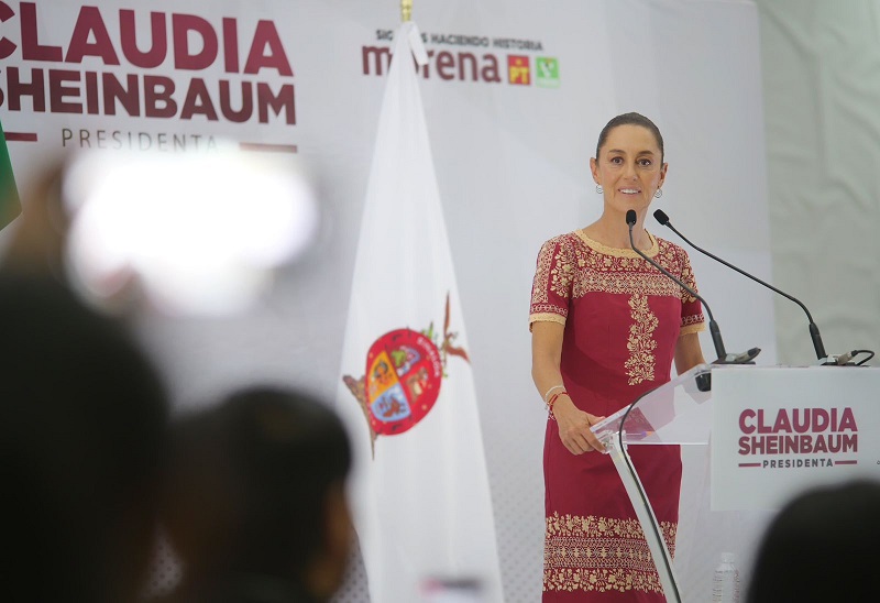 Destaca Claudia Sheinbaum nuevas carreteras, nuevas rutas del tren de pasajeros y apoyo a los productores agrícolas como eje del segundo piso de la 4T en Sinaloa