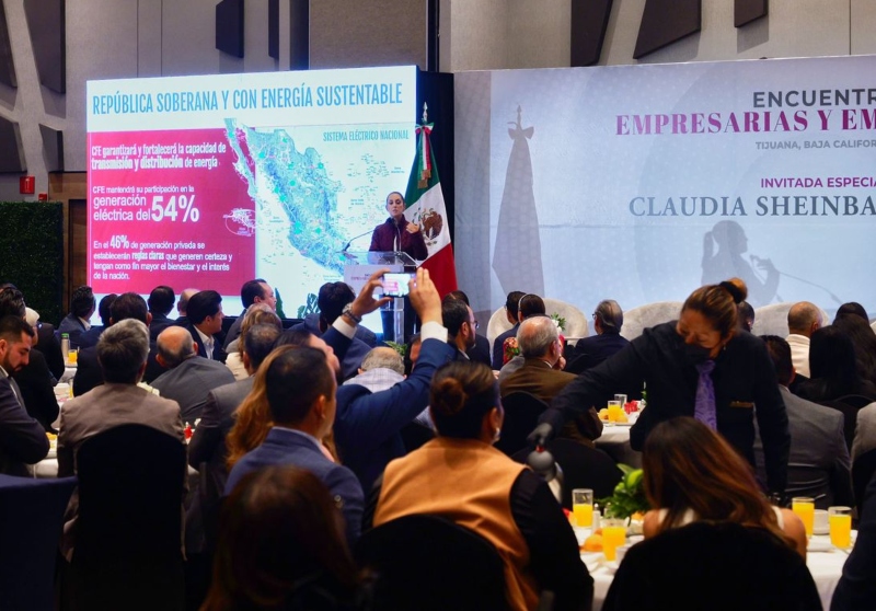 Explotar potencial de inversiones en Baja California y conectarla con todo el país, plantea Claudia Sheinbaum ante empresarios de Tijuana