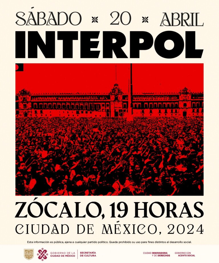 ¡Imperdible! Interpol llega al corazón de la Ciudad de México con concierto en el Zócalo
