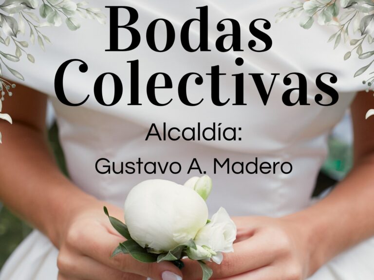 Anuncian bodas colectivas gratuitas en la Alcaldía Gustavo A. Madero este agosto