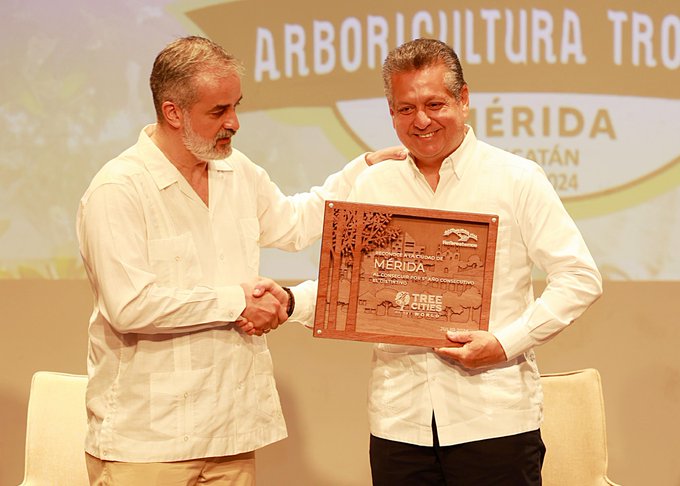 Mérida recibe por quinta ocasión la distinción “Ciudad Árbol del Mundo“