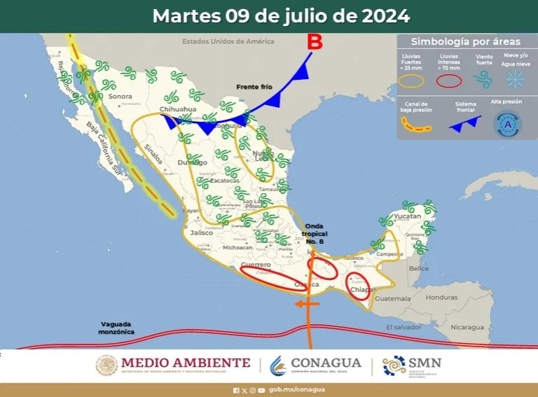 Frente Frío fuera de temporada traerá lluvias, rayos y granizo en México