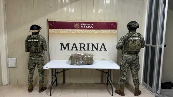 Marina asegura droga en Puerto Morelos